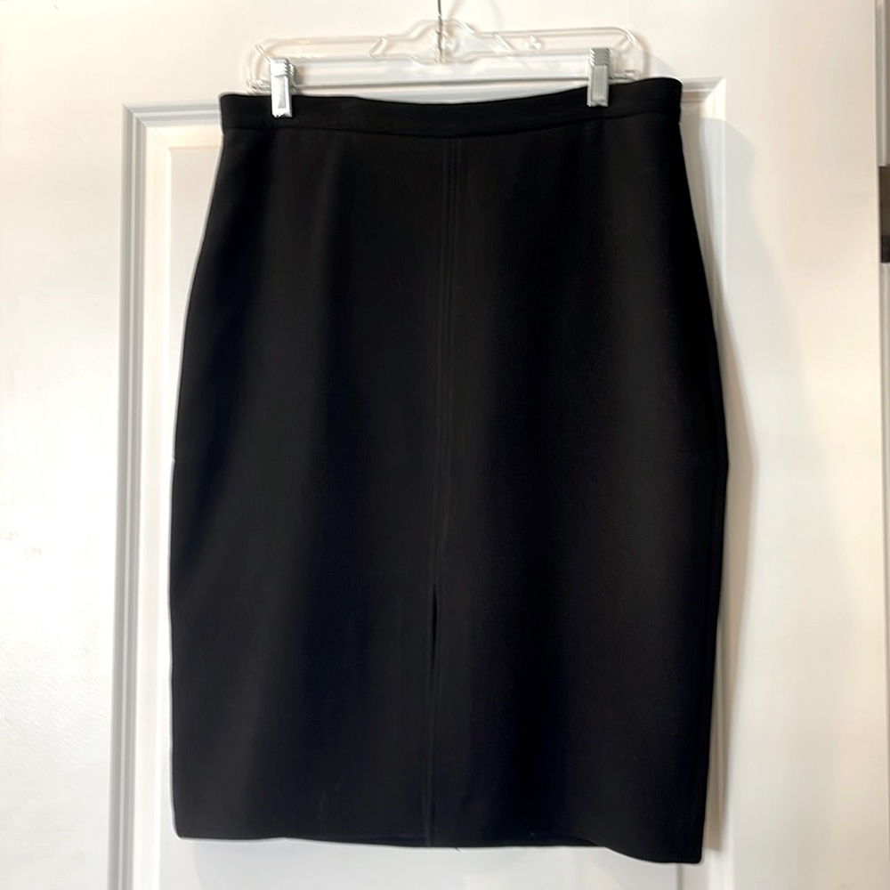 Ann Taylor black Front slit pencil skirt 12